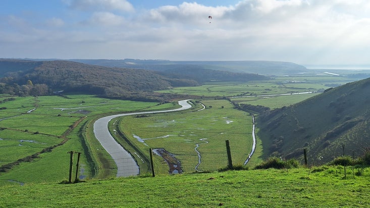 A view of the Cuckmere valley